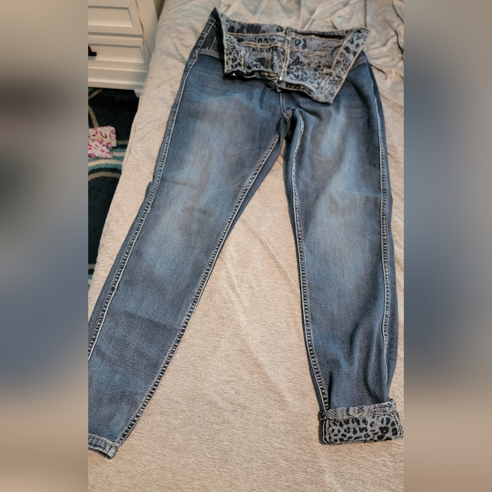 Reversible Animal Print Women's Blue Jeans
